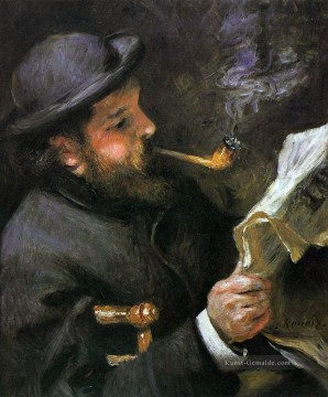 Claude Monet Lesen Pierre Auguste Renoir Ölgemälde